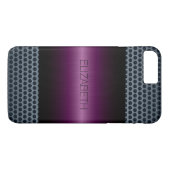 Paarse luxe roestvrij staal Case-Mate iPhone case (Achterkant (Horizontaal))