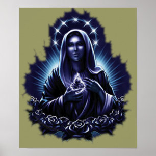 Paarse Maagd Maria Print