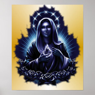 Paarse Maagd Maria Print
