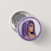 Paarse maan kindknop ronde button 3,2 cm (Voorkant /achterkant)