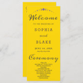 Paarse Maan Phases Gold huwelijksprogramma (Voorkant / Achterkant)