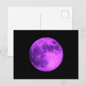 Paarse maan - Ruimtesterren - Briefkaart (Voorkant / Achterkant)
