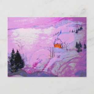 paarse maansneeuw briefkaart