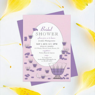 Paarse Macarons & Crystal Punch Set Vrijgezellenfe Kaart