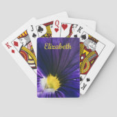 Paarse macrofoto van de stroomafnemer pokerkaarten (Achterkant)