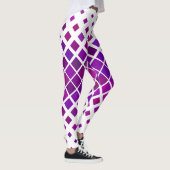 Paarse magenta diamanten ontwerp leggings (Rechts)