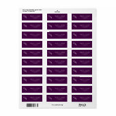 Paarse magenta stijlvol script Monogram bruiloft Etiket (Full Sheet)