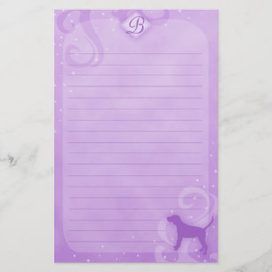 Paarse Magic Black & Tan Coonhound Stationery Briefpapier
