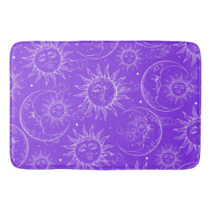 Paarse Magie Vintage Hemelzonne Maansterren Badmat