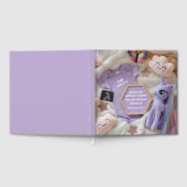 Paarse Magische Eenhoorn Baby fotoboek aandenken Gastenboek (Volledig)