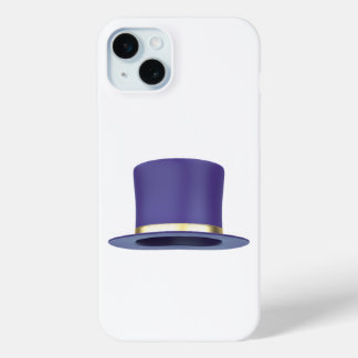 Paarse magische hoge hoed iPhone 15 mini hoesje