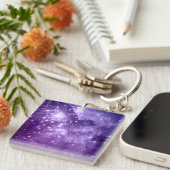 Paarse magische sterren sleutelhanger (Voorkant Rechts)