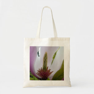 paarse magnolia bloemtas tote bag