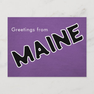 Paarse Maine Briefkaart