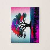 Paarse Majesteit Boom des Levens Legpuzzel (Verticaal)