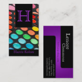 Paarse make-up artist palette Visitekaartje (Voorkant / Achterkant)