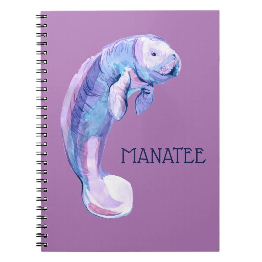 Paarse manatee notitieboek (Voorkant)