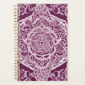 Paarse mandala AI-kunst Planner (Voorkant)