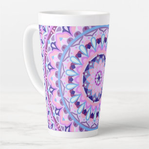Paarse Mandala Boho Gezellige Geometrische Patroon Latte Mok