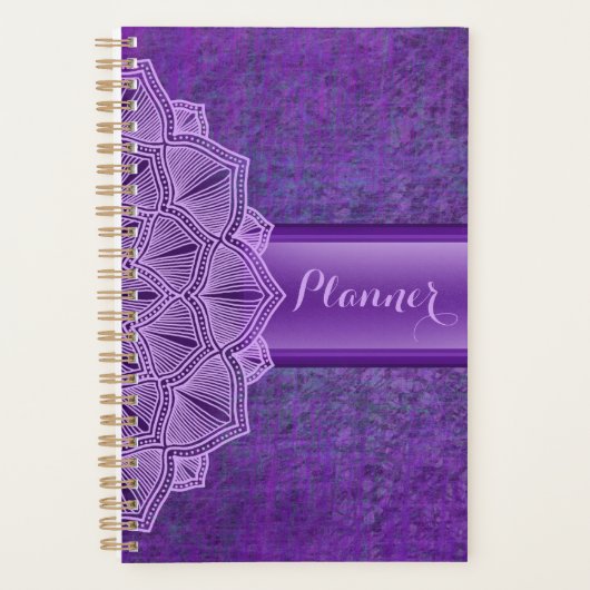 Paarse Mandala Boho Planner (Voorkant)