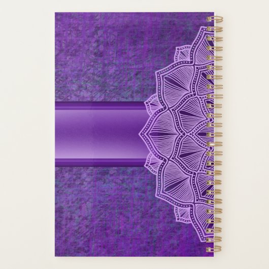 Paarse Mandala Boho Planner (Achterkant)