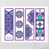 Paarse Mandala en Inspirerend Quote Bladwijzer (Voorkant)