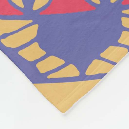 Paarse Mandala Fleece Deken (Hoek)