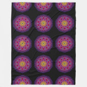 Paarse mandala fleece deken (Voorkant)