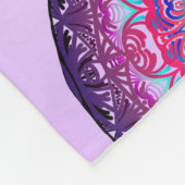 Paarse mandala fleece deken (Hoek)