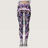 Paarse Mandala Gepatenteerde Leggings (Voorkant)