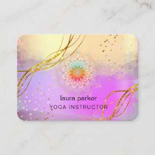 Paarse Mandala Gold Meditation Holistic Yoga Visitekaartje
