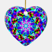 Paarse mandala keramisch ornament (Achterkant)