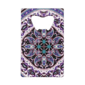 Paarse Mandala Kredietkaart Flessenopener (Voorkant)