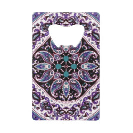 Paarse Mandala Kredietkaart Flessenopener