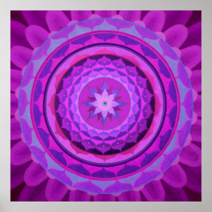 Paarse Mandala Poster