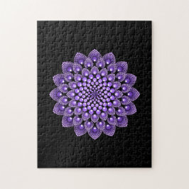 Paarse Mandala Rond zigeunerige Indiase Bohemiaans Legpuzzel