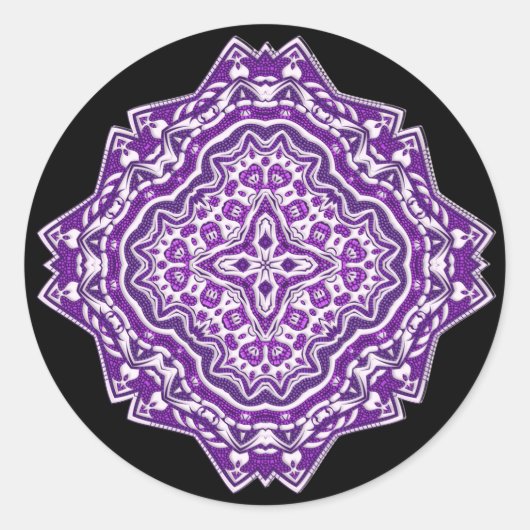 paarse mandala stickers (Voorkant)