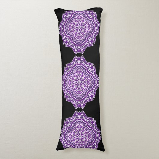 paarse mandaliepijp lichaamskussen (Voorkant Verticaal)