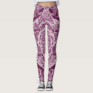 Paarse Mandela AI art Leggings