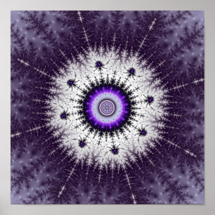 Paarse Mandelbrot Zoom Poster