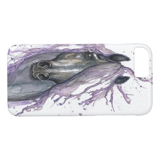 Paarse Mane Case-Mate iPhone Case (Achterkant (Horizontaal))