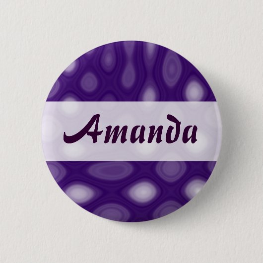 Paarse Manie - Naam Ronde Button 5,7 Cm (Voorkant)