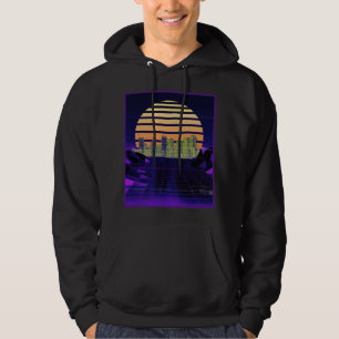 Paarse Mannen van het Synthwave Ontwerp Hoodie