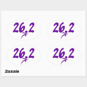 Paarse marathon 26.2 ovale sticker (Vel)