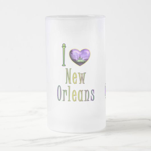 Paarse Mardi Gras JS Matglas Bierpul (Center)