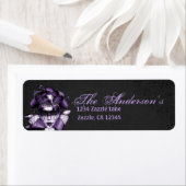 Paarse Mardi Gras Masquerade Etiket (Insitu)