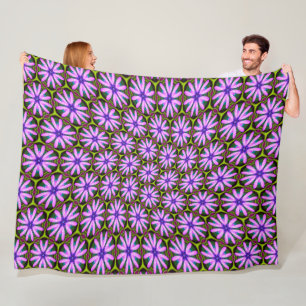 Paarse Margueritepatronen Fleece Deken