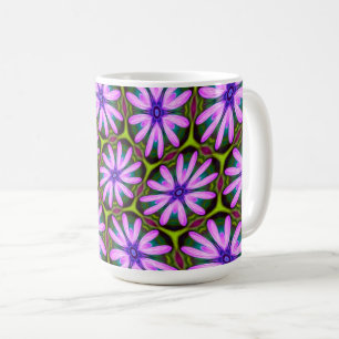 Paarse Margueritepatronen Koffiemok