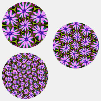 Paarse Margueritepatronen Labels