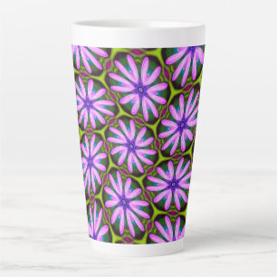 Paarse Margueritepatronen Latte Mok